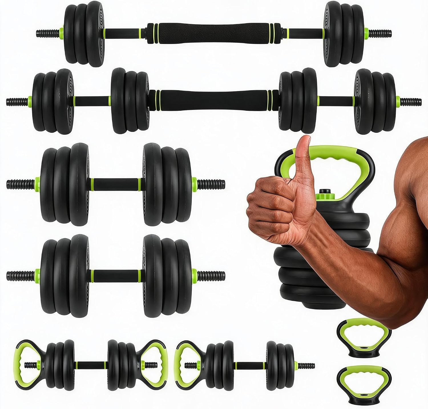 Home Gym Furniture - 4 in 1 Adjustable Dumbbell Set,
