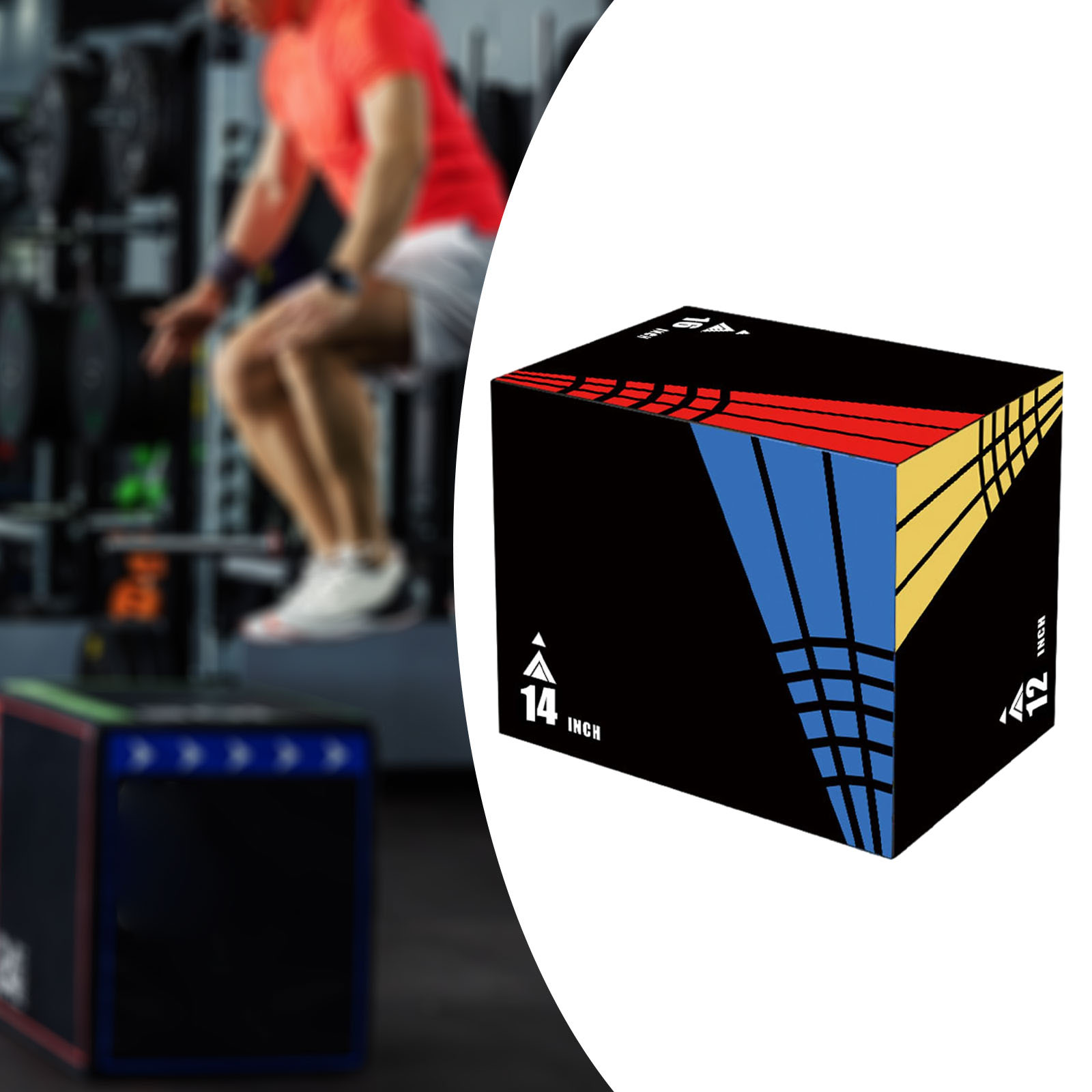 3-in-1Jump Box Plyometric Box  - Home Gym Kit For Men 评论和价格