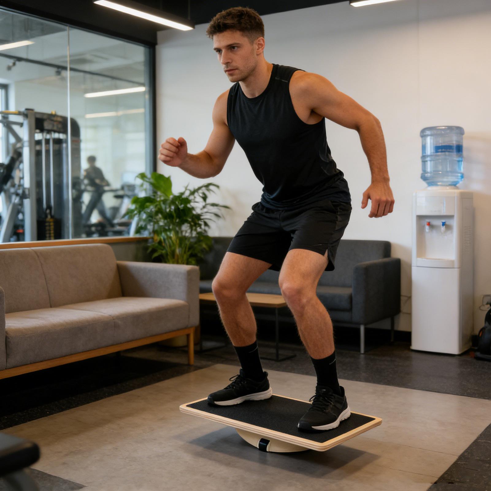 Wood Wobble Board Wood Non-Sli - Home Gym In Apartment 评论和价格