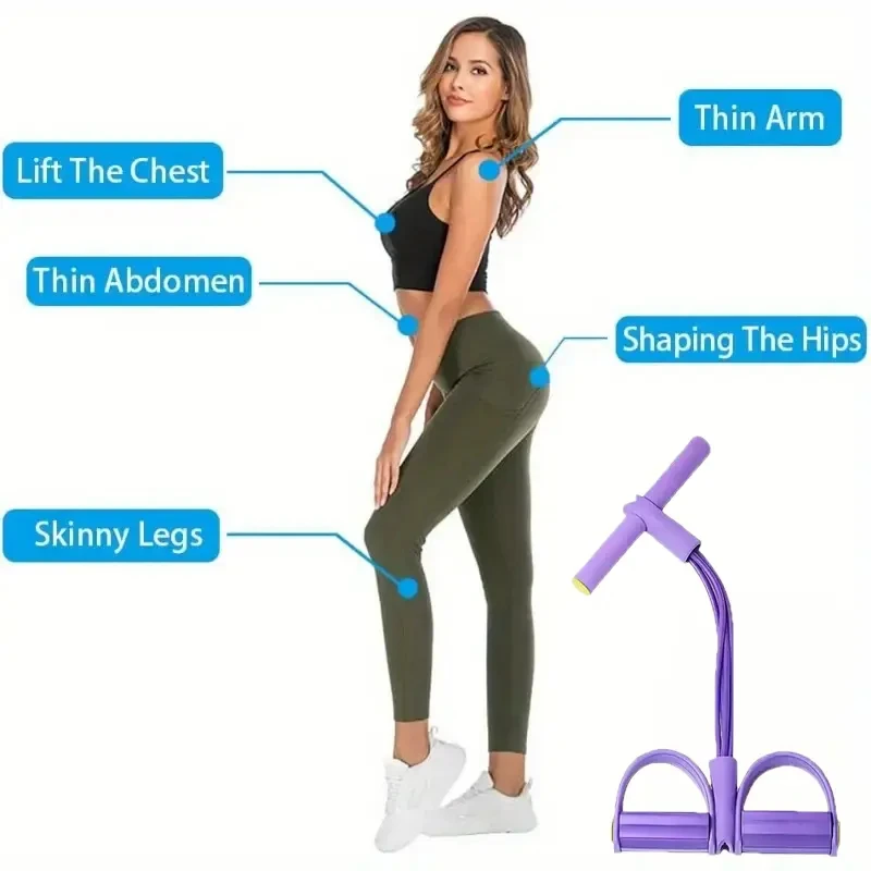 4 Resistance Elastic Pull Rope - Home Gym Used 评论和价格