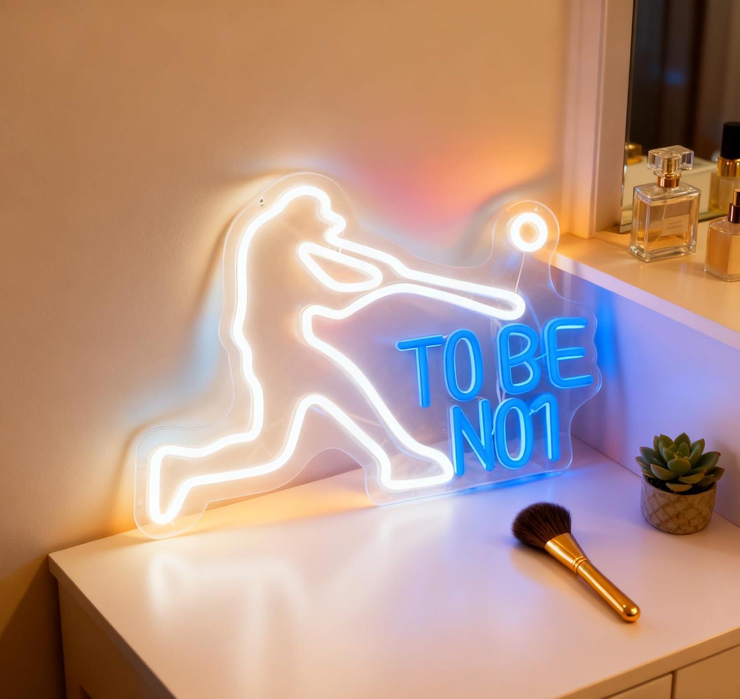 To Be No1 Neon Sign USB Dimmab - Home Gym Neon Sign 评论和价格