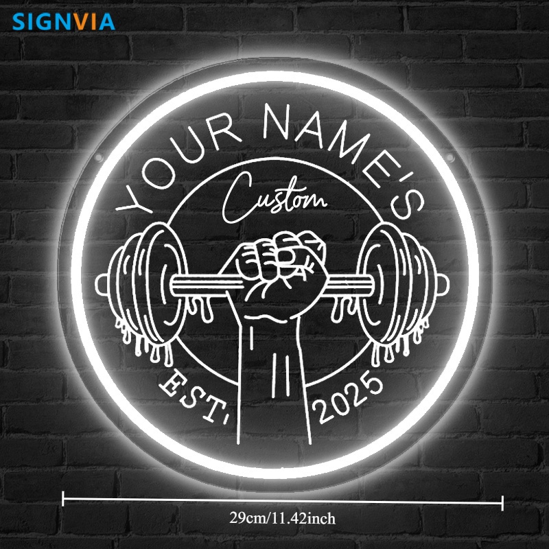 Custom LED Gym Neon Sign Barbe - Home Gym Neon Sign 评论和价格