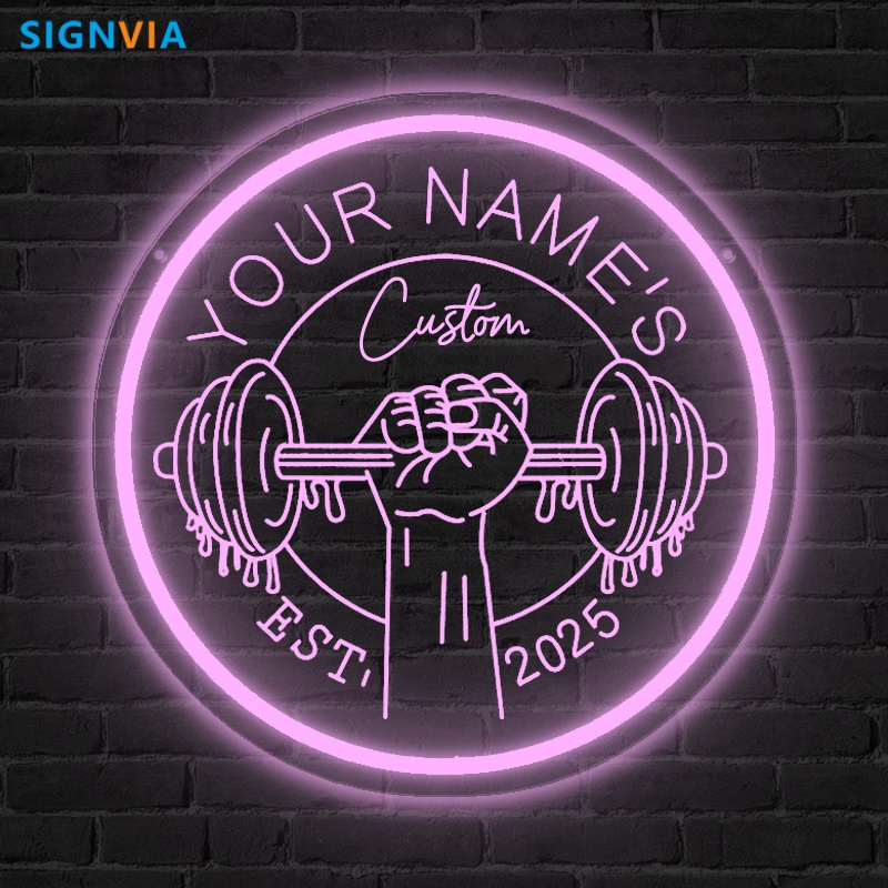 Custom LED Gym Neon Sign Barbe - Home Gym Neon Sign 评论和价格