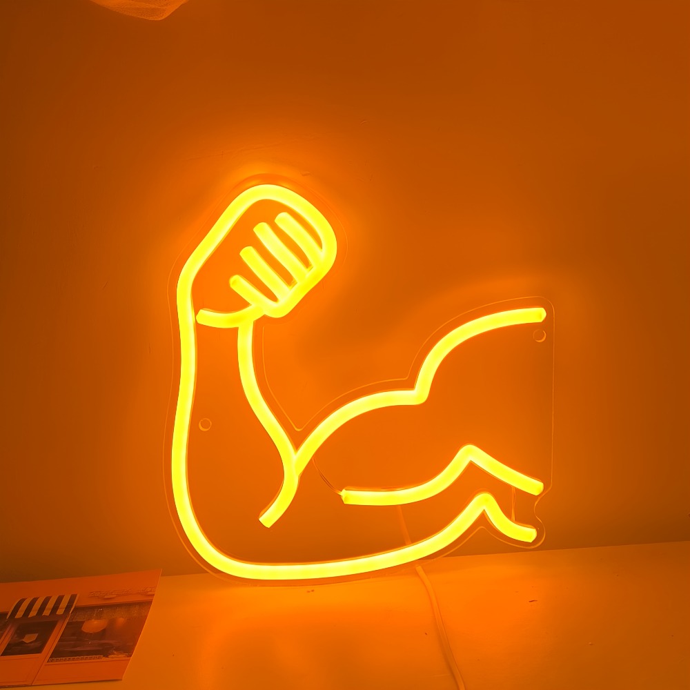 Fitness Motivation Light - Mus - Home Gym Neon Sign 评论和价格
