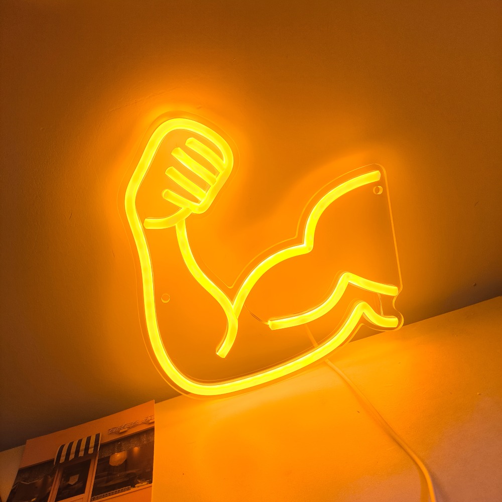Fitness Motivation Light - Mus - Home Gym Neon Sign 评论和价格