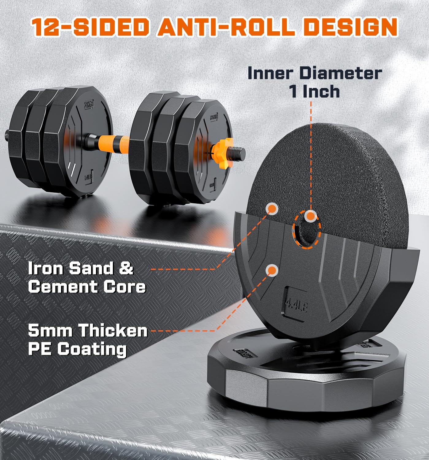 5-in-1 Adjustable Dumbbell 33- - Home Gym Used 评论和价格