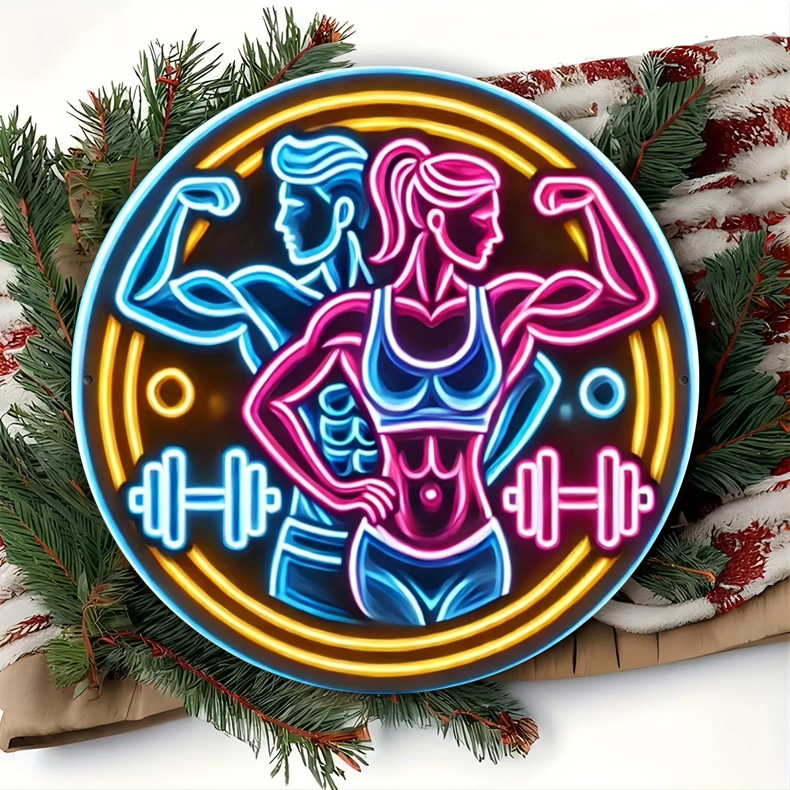 2D Metal Sign Fitness Gym Neon - Home Gym Neon Sign 评论和价格