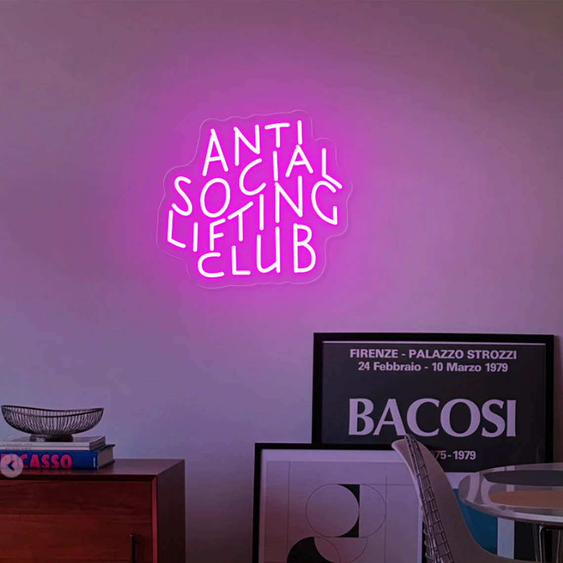 Anti Social Lifting Club Neon  - Home Gym Neon Sign 评论和价格