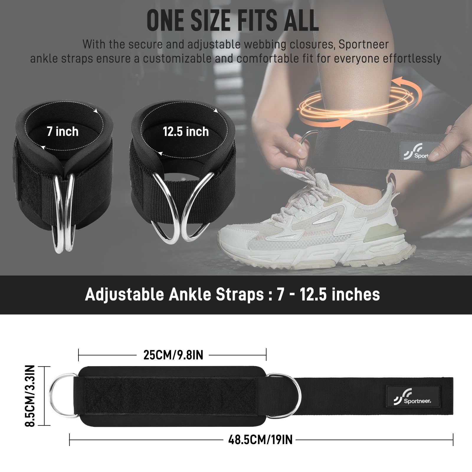 Sportneer Adjustable Ankle Str - Home Gym Leg Extension Machine 评论和价格