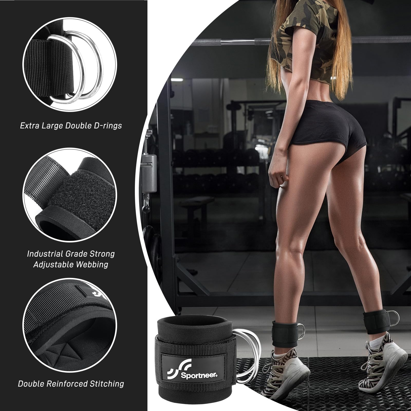 Sportneer Adjustable Ankle Str - Home Gym Leg Extension Machine 评论和价格