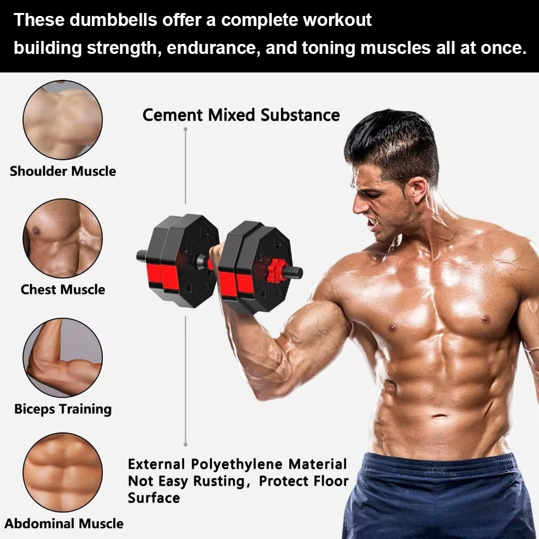 Adjustable Dumbbell to Barbell - Home Gym Kit For Men 评论和价格