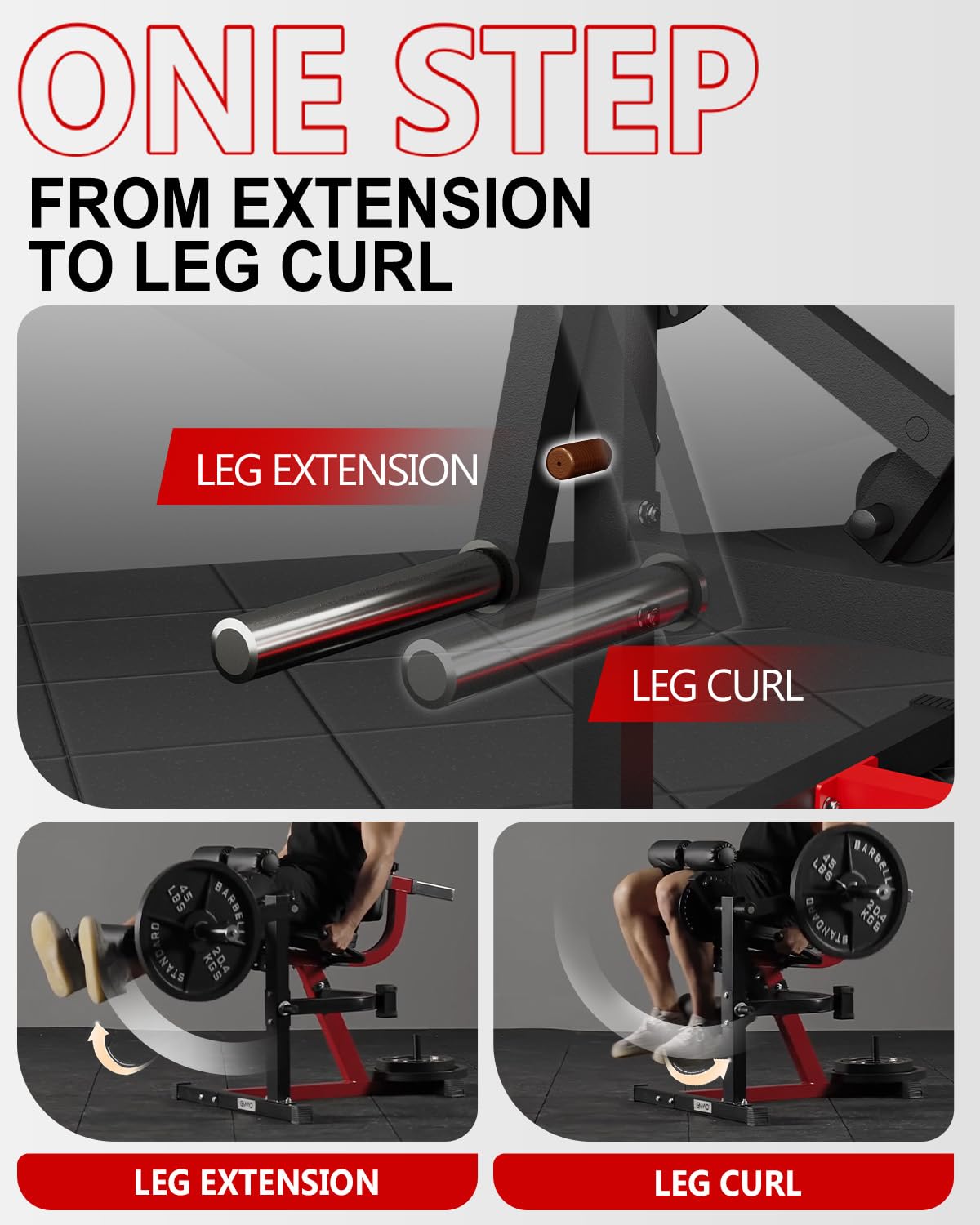 Adjustable Leg Extension & Cur - Home Gym Leg Extension Machine 评论和价格