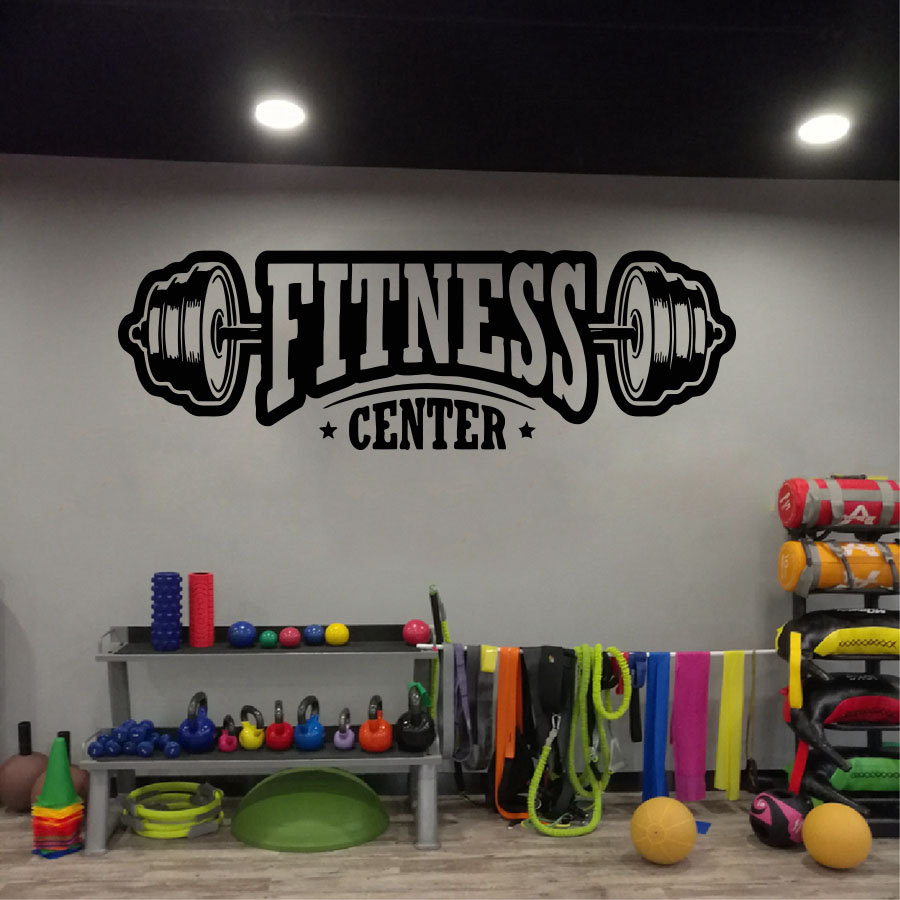 Gym vinyl decor wall decal fit - Home Gym Furniture 评论和价格